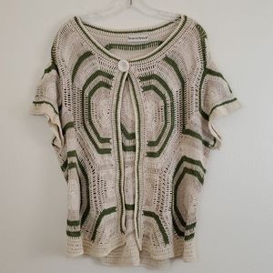 Seventh Avenue Crocheted Short Raglan Sleeve L